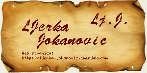 LJerka Jokanović vizit kartica